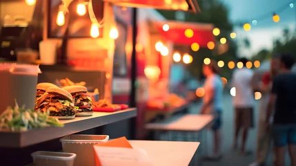 Kussenhoes food truck in city festival , selective focus © Prasanth