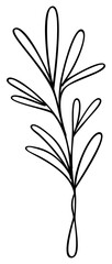 Naklejka premium Leaf Line Art | Tiny Rounded Leaves