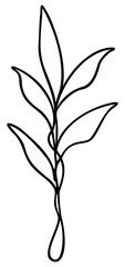Leaf Single Line Art