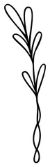 Tiny Leaf Line Art