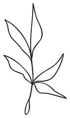 Leaf Continuous Line Art