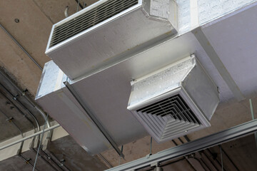 air conditioning system,air ducts, airway structure, interior air system, and air conditioning system - obrazy, fototapety, plakaty