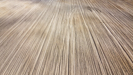 Obraz premium Plowed agricultural field, aerial view. Agricultural land.