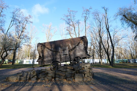The memorial of Babi Yar on a sunny day. Kyiv, Ukraine - November 20, 2023.