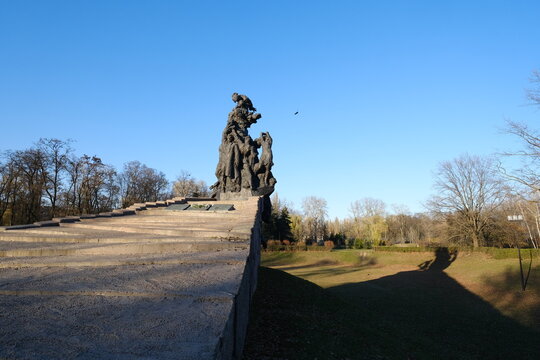 The memorial of Babi Yar on a sunny day. Kyiv, Ukraine - November 20, 2023.
