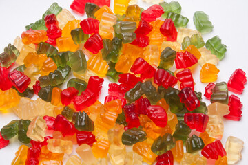 Fototapeta na wymiar sweet jelly candies in the shape of bears