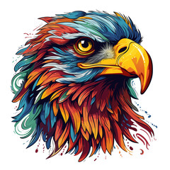 Eagle head vector illustration isolated on transparent background