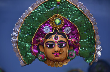 The Chhau mask is a traditional art form of Purulia, West Bengal, India