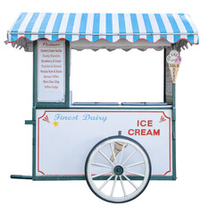 Isolated Traditional Ice Cream Cart