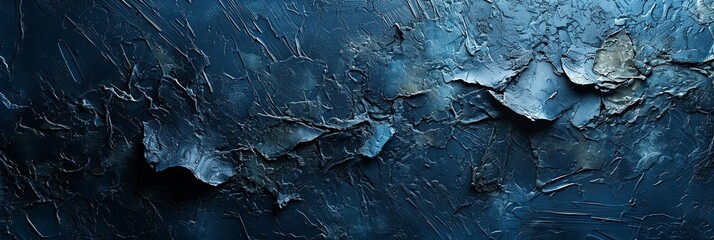 Blue background texture Grunge Navy Abstract panorama banner.