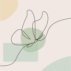 Free vector boho butterfly illustration