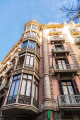 Fototapeta na wymiar Modernist style building, Barcelona, Catalonia, Spain