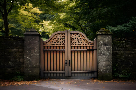 Door Gate, gate, fence, oldschool fence, jugendstil gate, old gate, property gate
