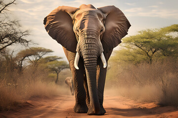 Big huge grown elephant, elephant, male elephant, wild animal, wild elephant