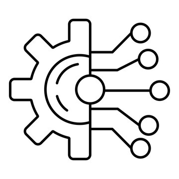 gear and circuit board icon clip art preview
