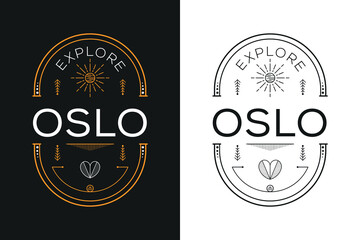 Explore Oslo Design, Vector illustration.
