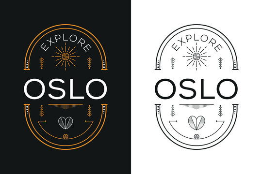 Explore Oslo Design, Vector illustration.