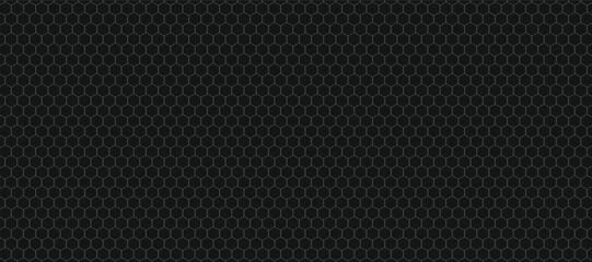 Hexagon pattern gradient. Seamless background. Abstract honeycomb background in black color. Vector illustration