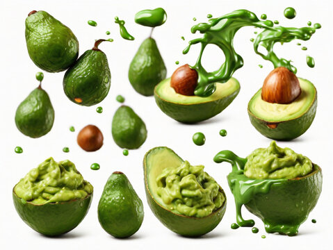collection of avocado images