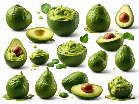 collection of avocado images