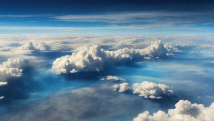 Obraz premium Nubes vistas desde lo alto de la atmosfera de la tierra. Clima