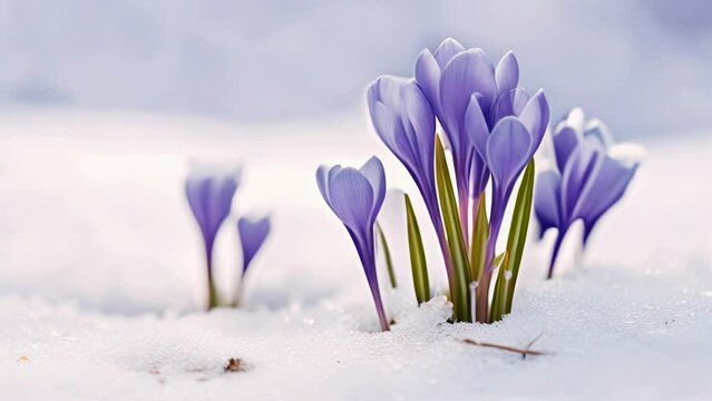 Time lapse of growing crocus

