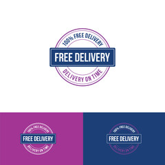 Modern express Fast and free delivery design vector template free download