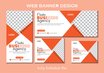 modern Creative Web banner design template