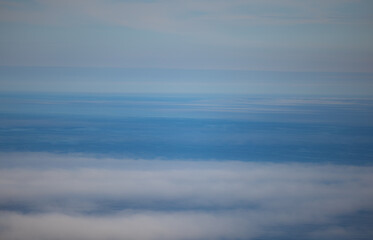 Above the clouds looking out to the Atlantic Ocean