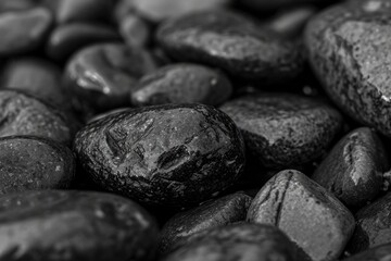 Small pebbles and rock background
