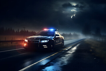 Fototapeta na wymiar Police car, car, officers car, police