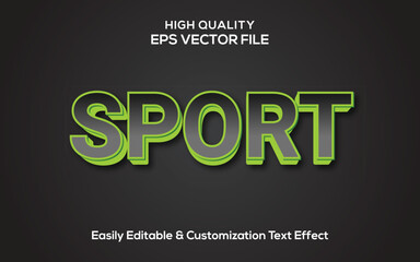 Sport Text Effect, Editable Text Style
