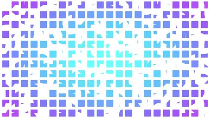 2D animation of radial colorize sqaure shapes transitions pattern on white background, perfect animation for web and presentations, 4K abstract live wallpaper