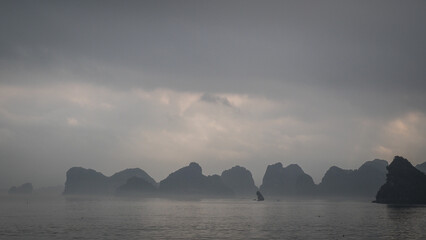 The view of Ha Long Bay in Northern Vietnam