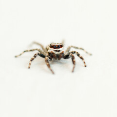 Fototapeta premium little spider tarantula in nature eye