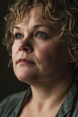 White woman, closeup