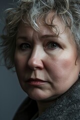 White woman, closeup