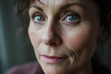 Fototapeta premium White woman, closeup