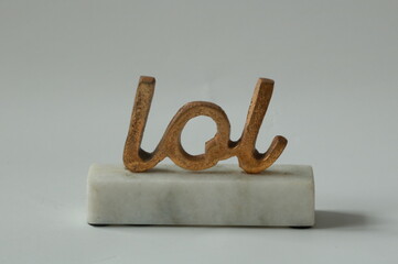 metal and marble decor