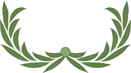 Green winner wreath on a transparent background. - 701132458