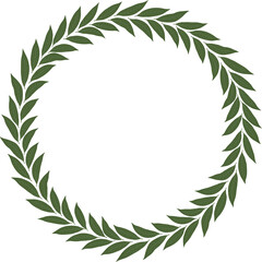 Green winner wreath on a transparent background. - 701132605