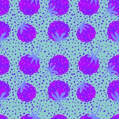 Summer fruit seamless berries pattern for wrapping paper and fabrics and linens and kids clothes print