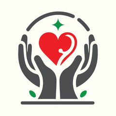heart love valentine vector logo style illustration template design 