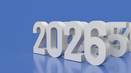The 2026 year for Business concept 3d rendering. - obrazy, fototapety, plakaty