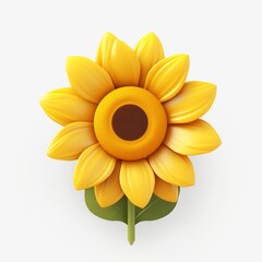 3d sunflower icon