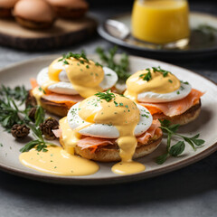 Eggs Benedict - Smoked Salmon & Luxurious Hollandaise Sauce