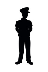 police silhouette male