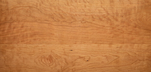 Obraz premium Cherry wood tabletop texture. Wooden plank texture. Long wooden desktop background. Empty wood desktop texture background.