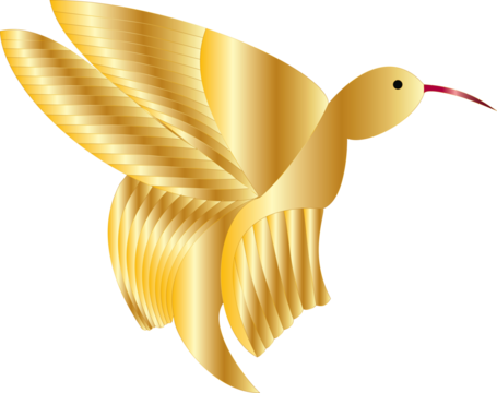 gold ribbon isolated on white