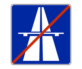 Autobahn Ende Schild 
